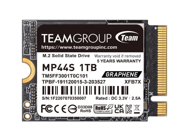 TM5FF3001T0C101 - Team Group 1TB MP44S M.2 2230 PCIe 4.0 x4 NVMe STEAM Deck SSD