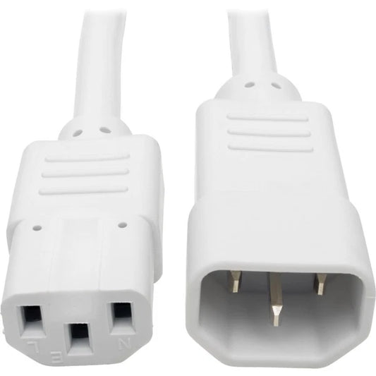 P005-003-AWH - Tripp Lite 3ft Heavy Duty Power Extension Cord C14 to C13 15A 14 AWG White