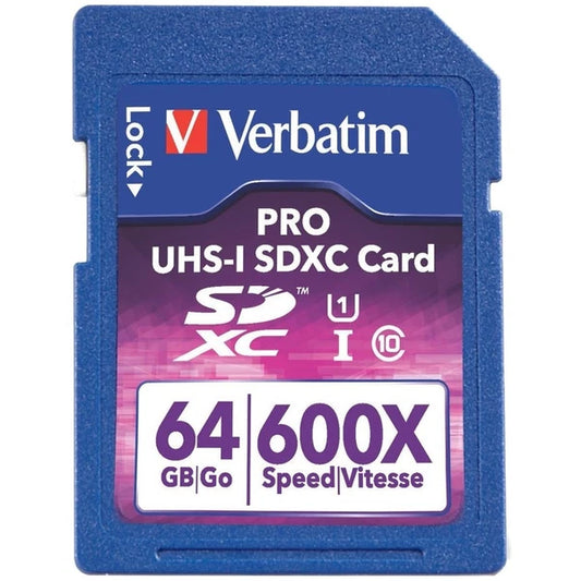 98670 - Verbatim Pro 64GB Microsd Extended microsdxc Class 10/uhs-i 104