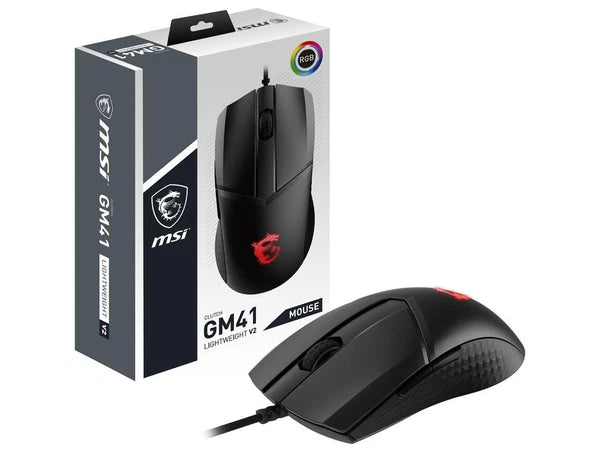 S12-0400D50-C54 - MSI CLUTCHGM41 Lightweight V2 Gaming USB RGB Adjustable up to 16000 DPI Desktop