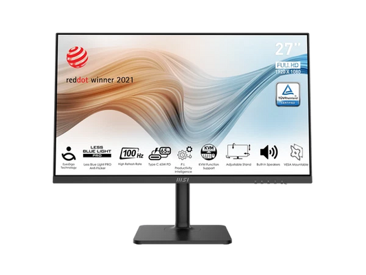 MODERNMD272XP - MSI 27" IPS 1920x1080 FHD Computer Monitor 100Hz Adaptive Sync