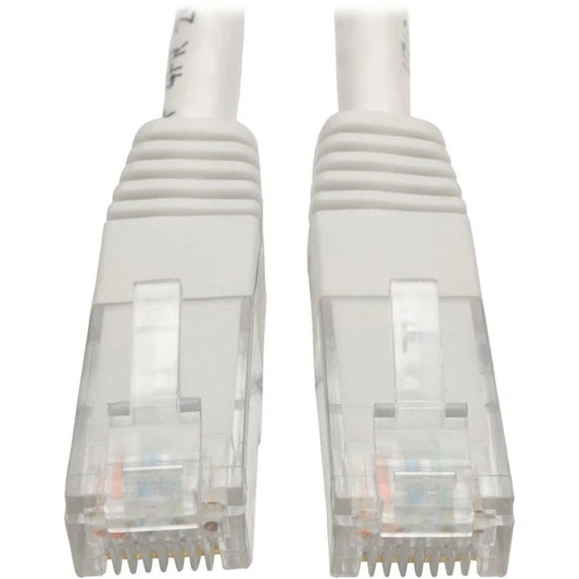 N200-025-WH - Tripp Lite 25ft Cat6 Gigabit RJ45 550MHz White Molded Patch Cable