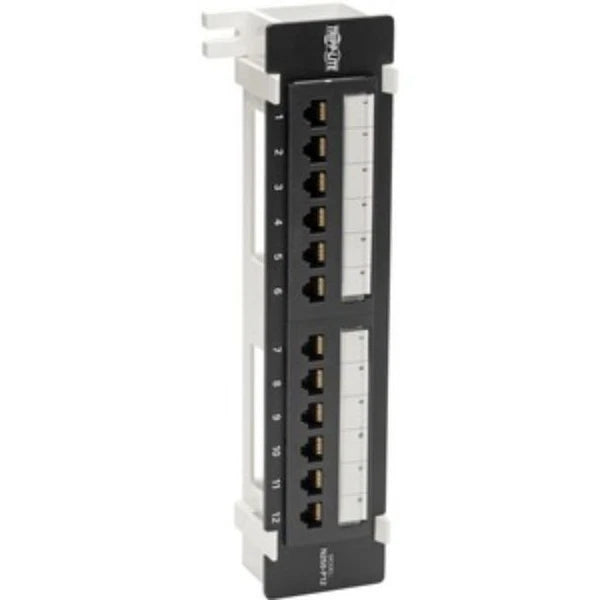 N250P12 - Tripp Lite Cat6 Wall-Mounted 12-Port PoE+ Patch Panel 110/Krone
