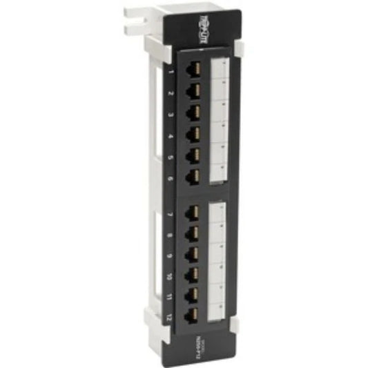 N250P12 - Tripp Lite Cat6 Wall-Mounted 12-Port PoE+ Patch Panel 110/Krone