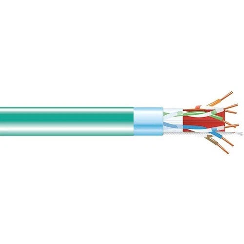 C6ABC51SGN1000 - Black Box 1000ft Cat6A Plenum Bare Wire Shielding Solid Green Cable