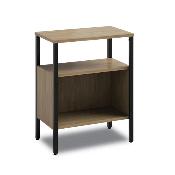 5507BLWL - Safco Simple Storage Two-Shelf 23.5w x 14d x 29.6h Walnut