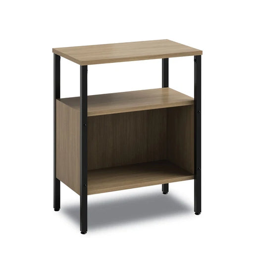 5507BLWL - Safco Simple Storage Two-Shelf 23.5w x 14d x 29.6h Walnut