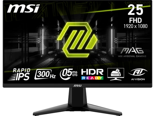 255XF - MSI 25" 300 Hz Rapid IPS FHD Monitor 0.5ms Adaptive Sync 1920 x 108