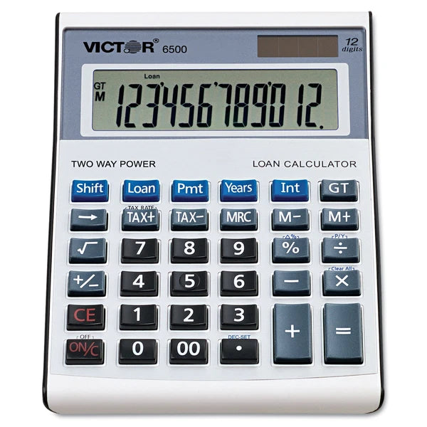 6500 - Victor Executive Desktop Loan Calculator 12-Digit LCD