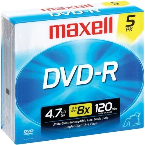 MXL-DVD-R-5 - Maxell DVD Recordable Media DVD-R 16x 4.70 GB