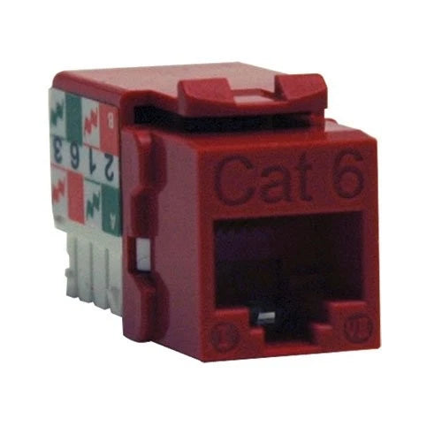 N238-001-RD - Tripp Lite Cat6/Cat5e 110 Style Punch Down Keystone Jack RED TAA GSA