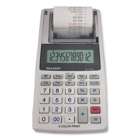 EL1611V - Sharp EL-1611V Printing Calculator Black/Red Print 2 Lines/Sec