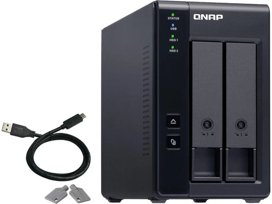 TR-002 - QNAP US Diskless System 2 Bay USB Type-C Direct Attached Storage