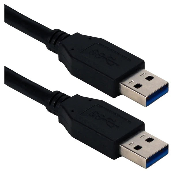 CC2229C-06BK - QVS 6ft USB 3.0/3.1 Type A Male To Male 5Gbps Black Cable