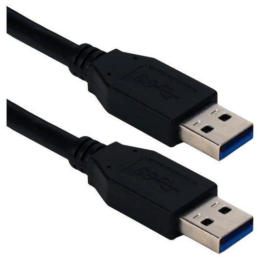 CC2229C-06BK - QVS 6ft USB 3.0/3.1 Type A Male To Male 5Gbps Black Cable