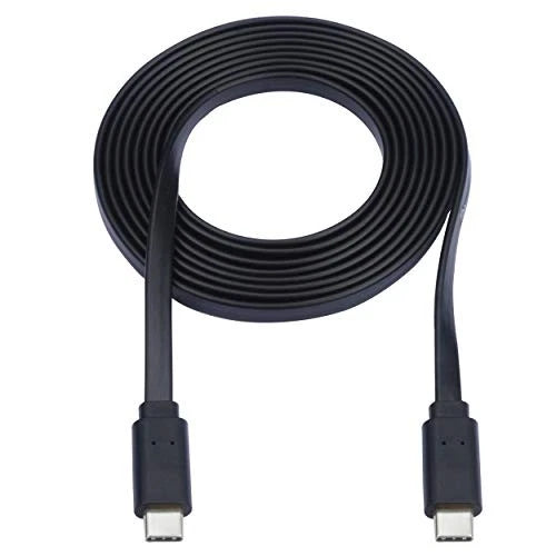 U040-003-C-FL - Tripp Lite USB C to USB C Flat USB 2.0 Thunderbolt 3 Black 3ft Cable
