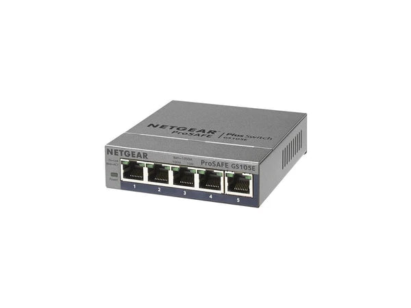 GS105E200NAS - Netgear 5-Port Gigabit Ethernet Plus Switch Desktop and ProSAFE Li
