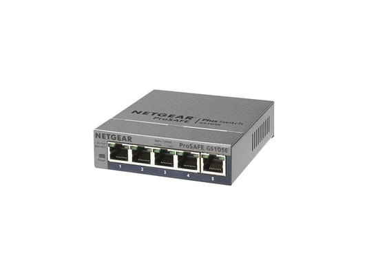 GS105E200NAS - Netgear 5-Port Gigabit Ethernet Plus Switch Desktop and ProSAFE Li