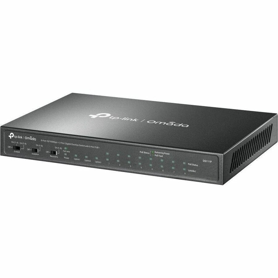 DS111P - TP-Link Omada 8-Port 10/100Mbps + 3-Port Gigabit Unmanaged Desktop Switch