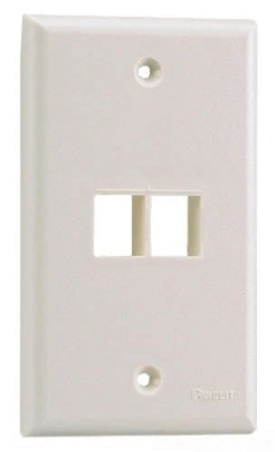 NK2FNWH - Panduit Nk 2pt Sgl Gang Flush Mount Faceplate