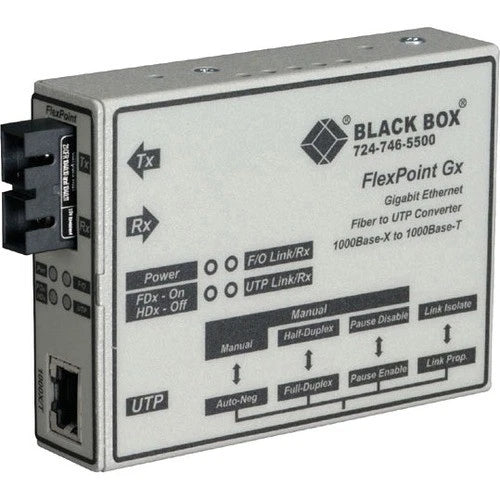 LMC1003AR3 - Black Box FlexPoint Gigabit UTP to Fiber Media Converter