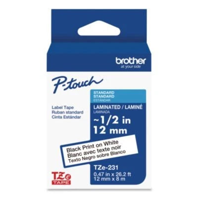 TZE231 - Brother Tze Standard Adhesive Laminated Labeling Tape