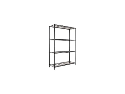 SW50-4818BL - Alera Wire Shelving Starter Kit 4 Shelves 48w x 18d x 72h Black