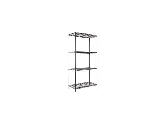 SW50-3618BL - Alera Wire Shelving Starter Kit 4 Shelves 36w x 18d x 72h Black