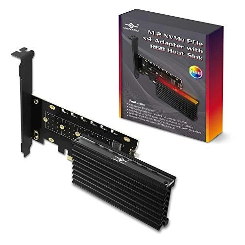 240100 - Vantec Ac M.2 NVMe PCIe X4 RGB LED Card