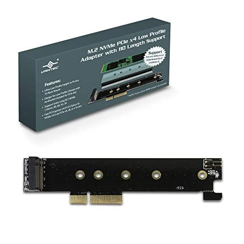 240099 - Vantec Ac M.2 NVMe PCIex4 Low Profile Adapter W 110 Length