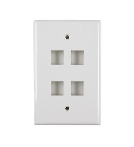 WAV-FACE-4-WH-25PK - Wavenet Faceplate 4-Port White