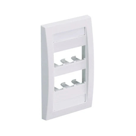 CFPE6WHY - Panduit Sgl Gang V Faceplate 6 Mini Com Mod Wht