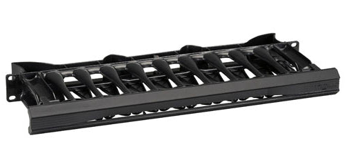 HORIZONTAL IT RACKMOUNT CABLE MANAGER - 1U, 19", SINGLE-SIDED, BLACK, GSA, TAA