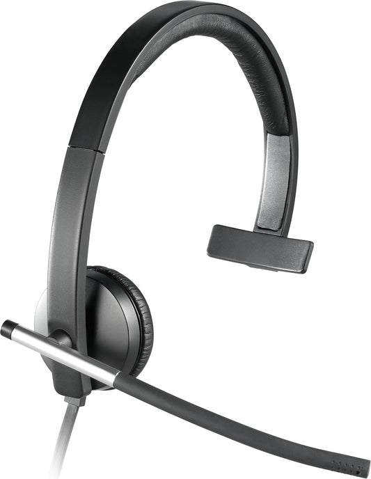 Logitech H650e Headset Wired Head-band Office/Call center USB Type-A Black, Silver