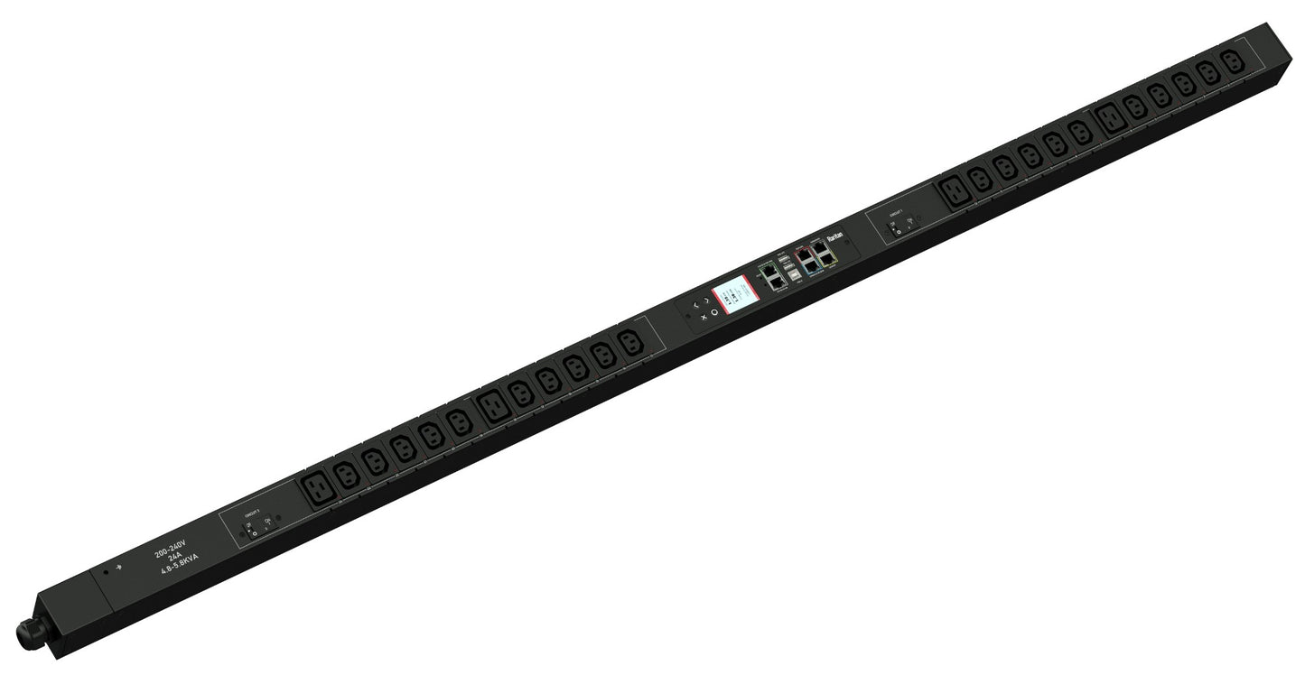 1PH, 208V AC, 30A (24A RATED), 24 OUTLETS: 20 X IEC C-13, 4 X IEC C-19, PLUG: NE