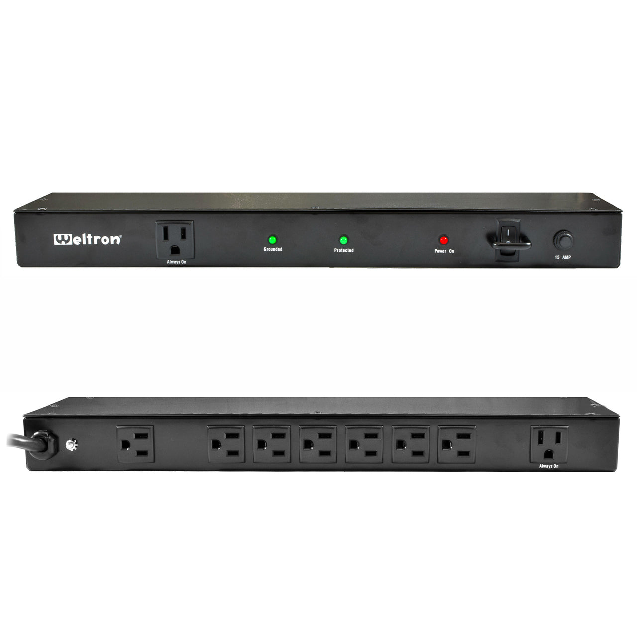 WSP-900RM - Weltron 1RU 9 OUTLET RACK MOUNT POWER STRIP