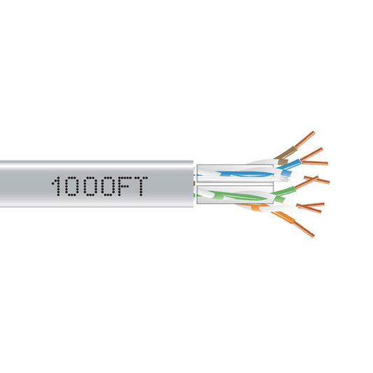 CAT6A 650-MHZ SOLID ETHERNET BULK CABLE - UNSHIELDED (UTP), CMP PLENUM, GRAY, 10