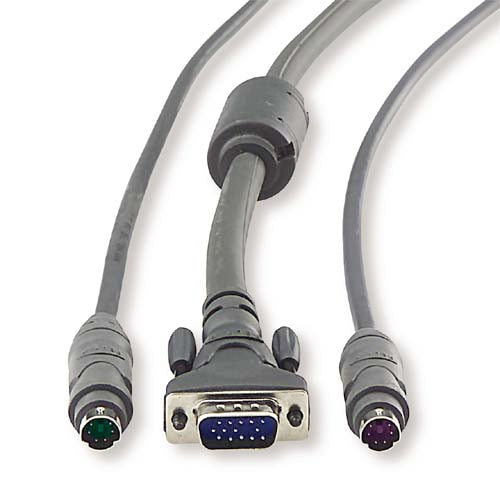 BELKIN OMNIVIEW E SERIES 10FT PS/2 KVM CABLE, 2XMNDN6M/M;HDDB15M/F