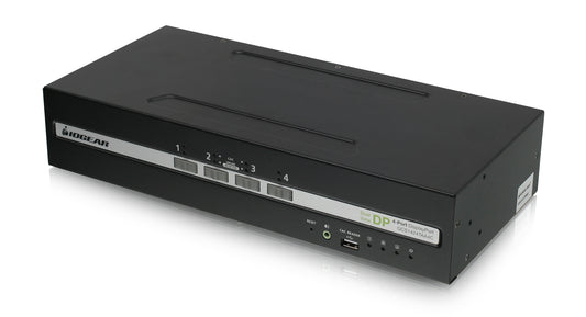 GCS1424TAA4C - iogear 4-PORT DUAL VIEW DISPLAYPORT SECURE KVM SWITCH W/AUDIO AND CAC SUPPORT