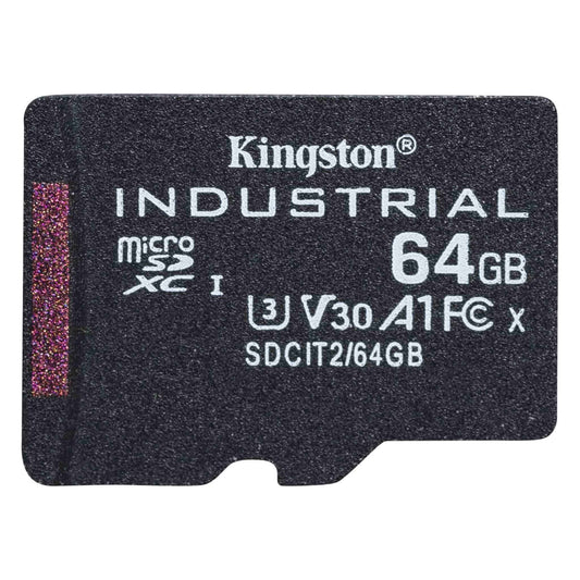 64GB MICROSDXC INDUSTRIAL C10 A1 PSLC CARD SINGLE PACK W/O ADAPTER