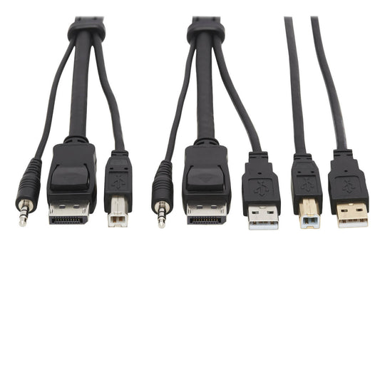 DISPLAYPORT KVM CABLE KIT - DP, USB, 3.5 MM,AUDIO (3XM/3XM) + USB (M/M), 4K, 4:4