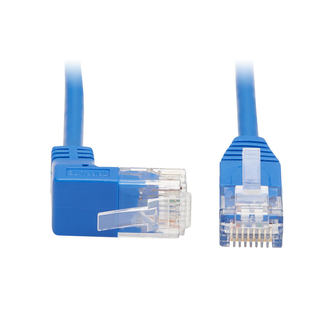 UP-ANGLE CAT6 GIGABIT MOLDED SLIM UTP ETHERNET CABLE (RJ45 RIGHT-ANGLE UP M TO R