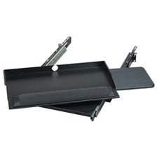 RACKMOUNT KEYBOARD TRAY WITH MOUSE TRAY - 2U, 19", SLIDING, PIVOTING, 9.5"D, 4-P