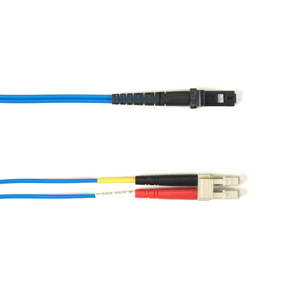OM3 50/125 MULTIMODE FIBER OPTIC PATCH CABLE - LSZH, LC TO MTRJ, BLUE, 3-M (9.8-