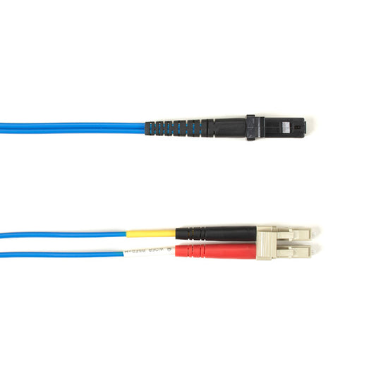 OM3 50/125 MULTIMODE FIBER OPTIC PATCH CABLE - LSZH, LC TO MTRJ, BLUE, 3-M (9.8-