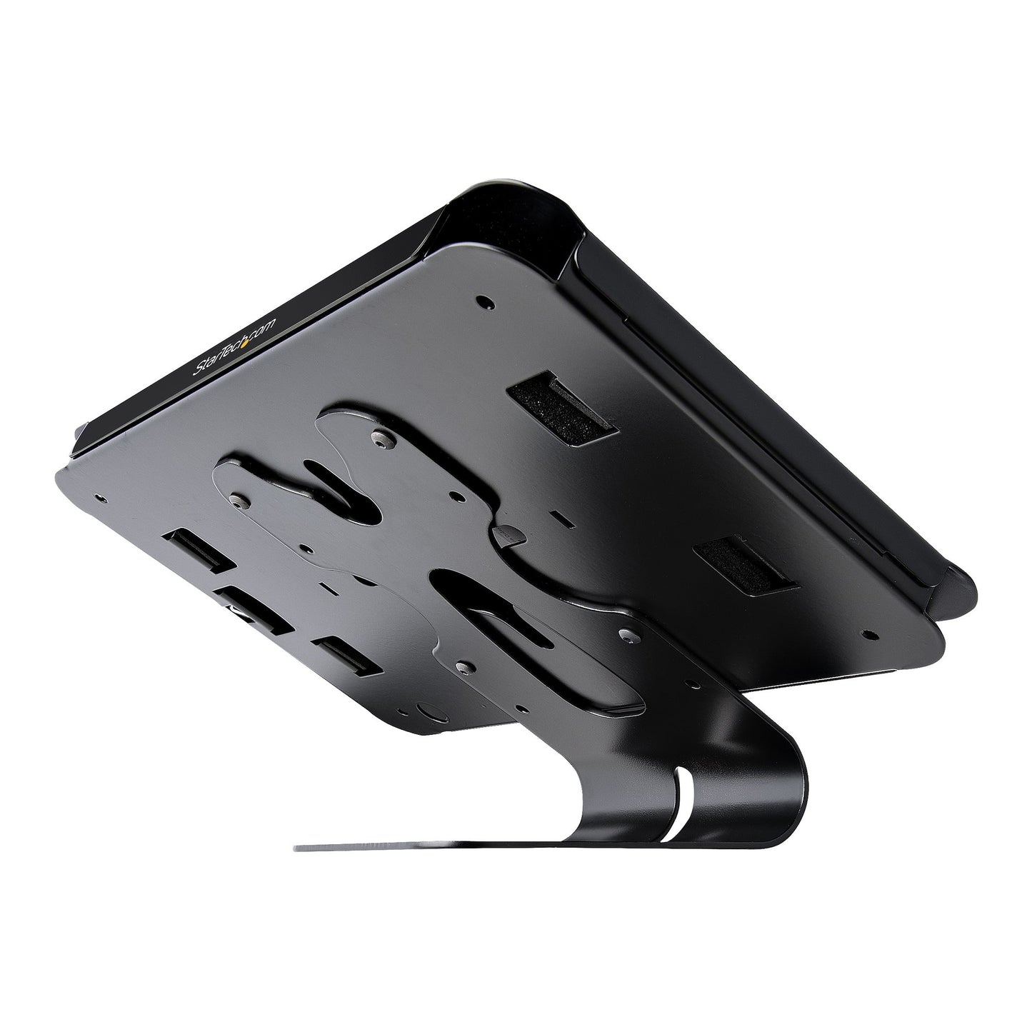 THE TABLET STAND FOR DESK PREVENTS TABLET REMOVAL/ACCESS TO PORTS/BUTTONS FOR PO