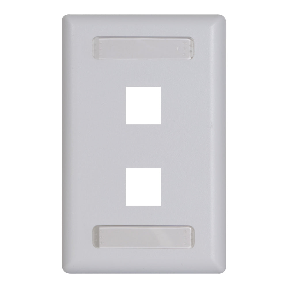 IC107S02WH - ICC Single Gang Faceplate 2 x Socket White