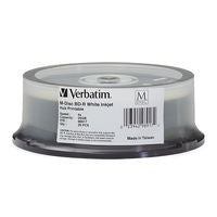 98917 - Verbatim M-DISC BD-R 25GB 4X WHITE INKJET PRINTABLE, HUB PRINTABLE - 25PK SPINDLE