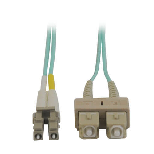 Tripp Lite N816-15M fiber optic cable 590.6" (15 m) 2x SC 2x LC OM3 Beige, Turquoise