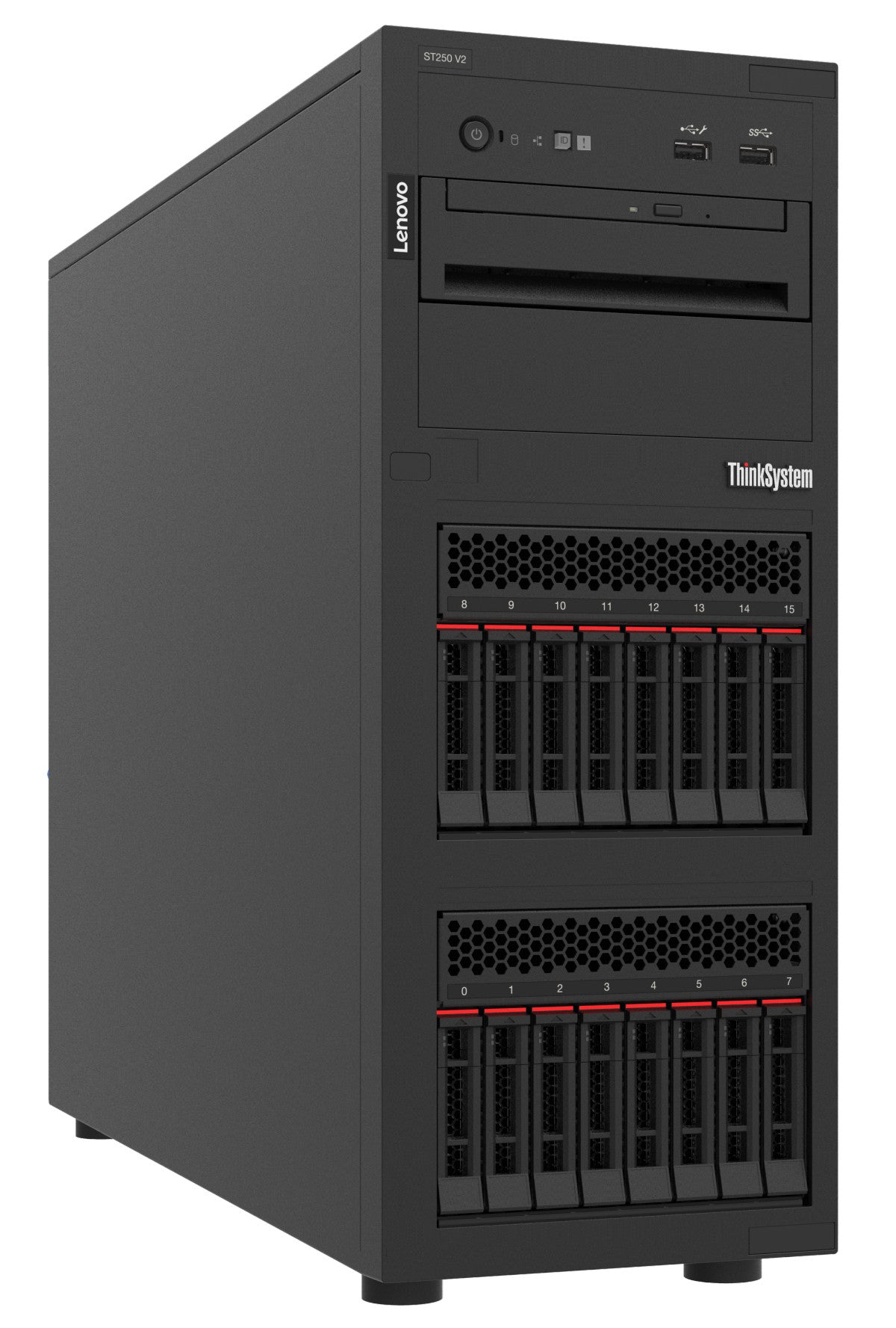 Lenovo ThinkSystem ST250 V2 server Tower Intel Xeon E 2.9 GHz 16 GB DDR4-SDRAM 550 W